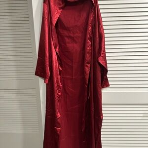 Fashion Nova Red Satin Robe